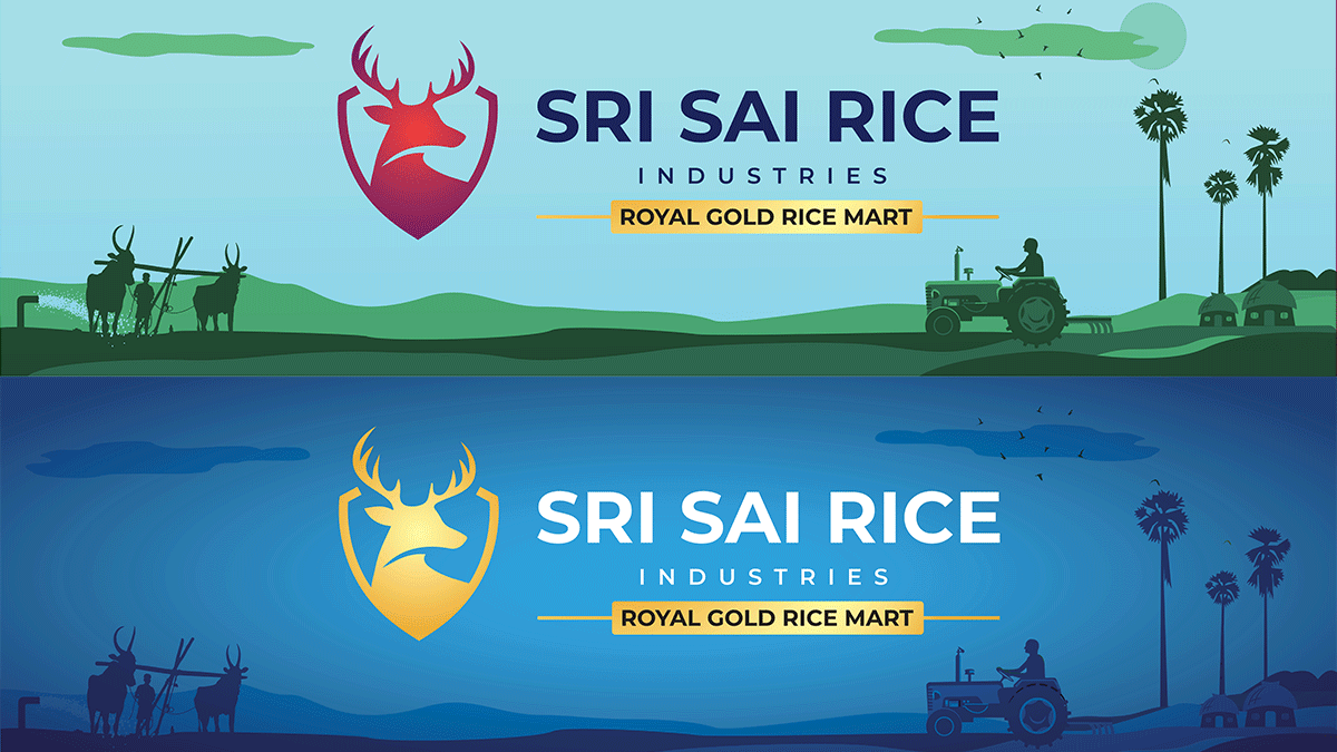 srisai rice best logo design agency in hyderabad